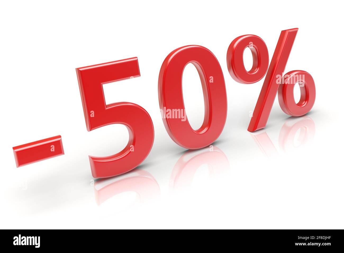 50 percent sale discount. 3d image Stock Photo