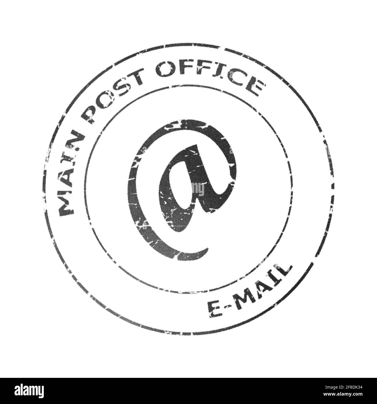 Isolated postmark illustration from e-mail letter envelope Stock Photo