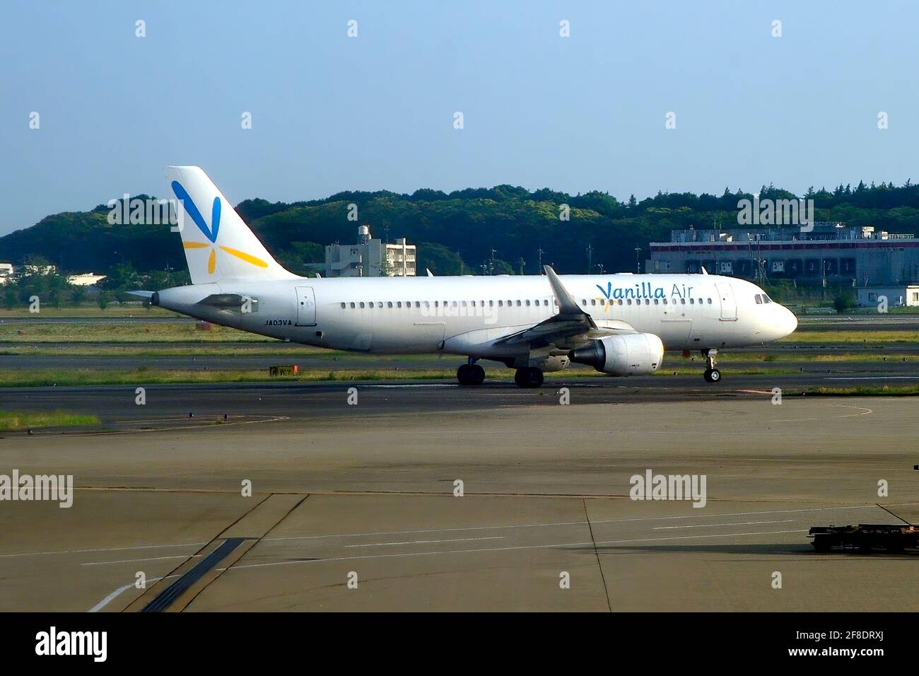Vanilla Air, Airbus, A320, JA03VA, Taxi, to Take Off, Narita Airport, Chiba, Japan Stock Photo