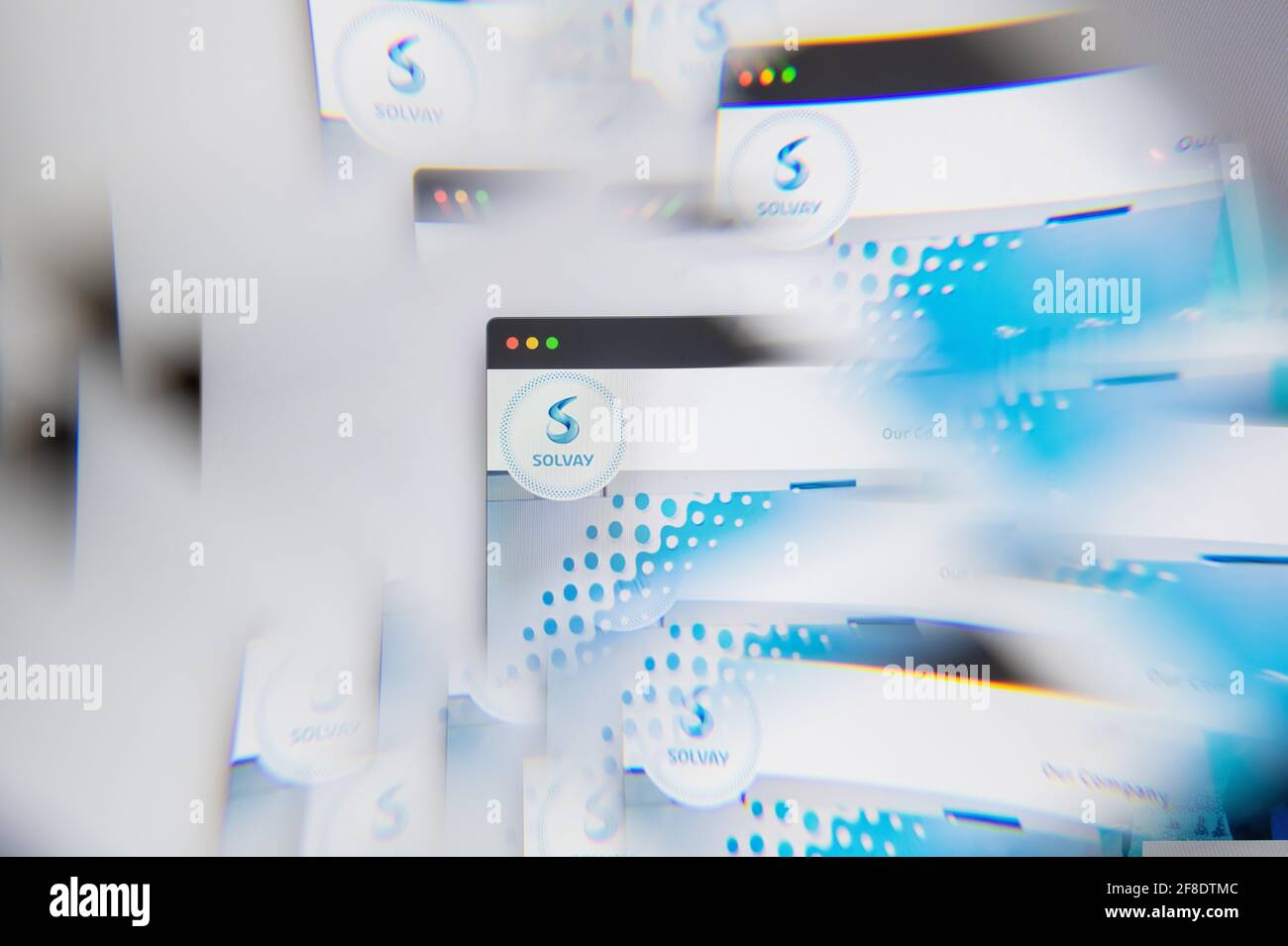 Milan, Italy - APRIL 10, 2021: Solvay logo on laptop screen seen through an  optical prism. Illustrative editorial image from Solvay website Stock Photo  - Alamy