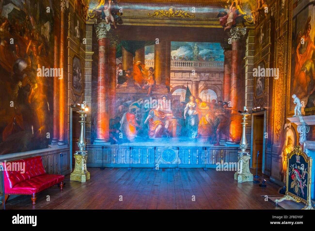 STAMFORD, UNITED KINGDOM, APRIL 9, 2017: Interior of the Burghley house near Stamford, England Stock Photo