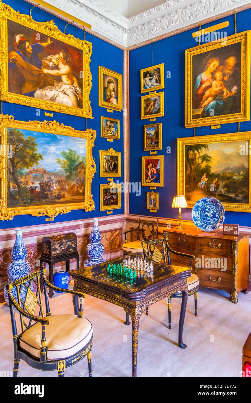 STAMFORD, UNITED KINGDOM, APRIL 9, 2017: Interior of the Burghley house near Stamford, England Stock Photo