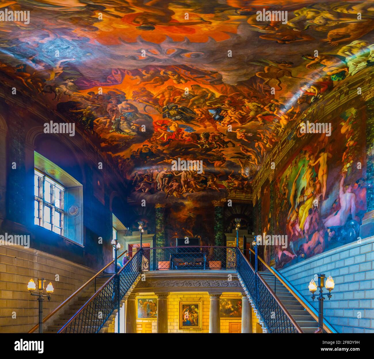 STAMFORD, UNITED KINGDOM, APRIL 9, 2017: Interior of the Burghley house near Stamford, England Stock Photo