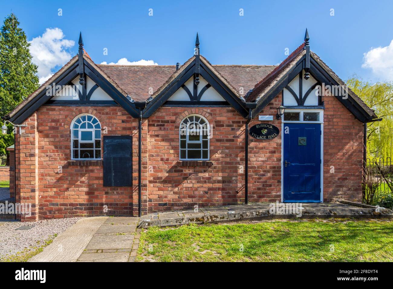 Village Hall in Rushock near Droitwich, Worcestershire, England. Stock Photo