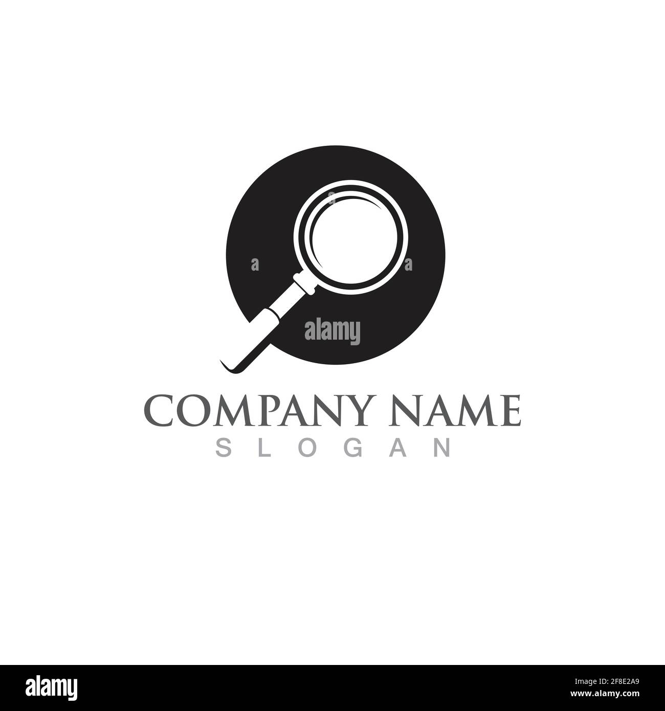 Magnifying glass logo and symbol vector Stock Vector Image & Art Alamy
