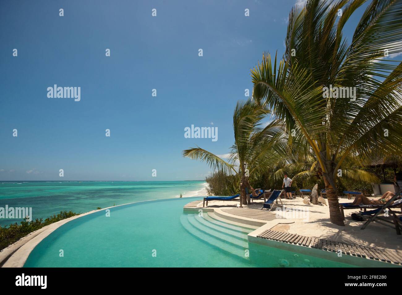 A view of the Indian Ocean from the Shooting Star Lodge, Zanzibar