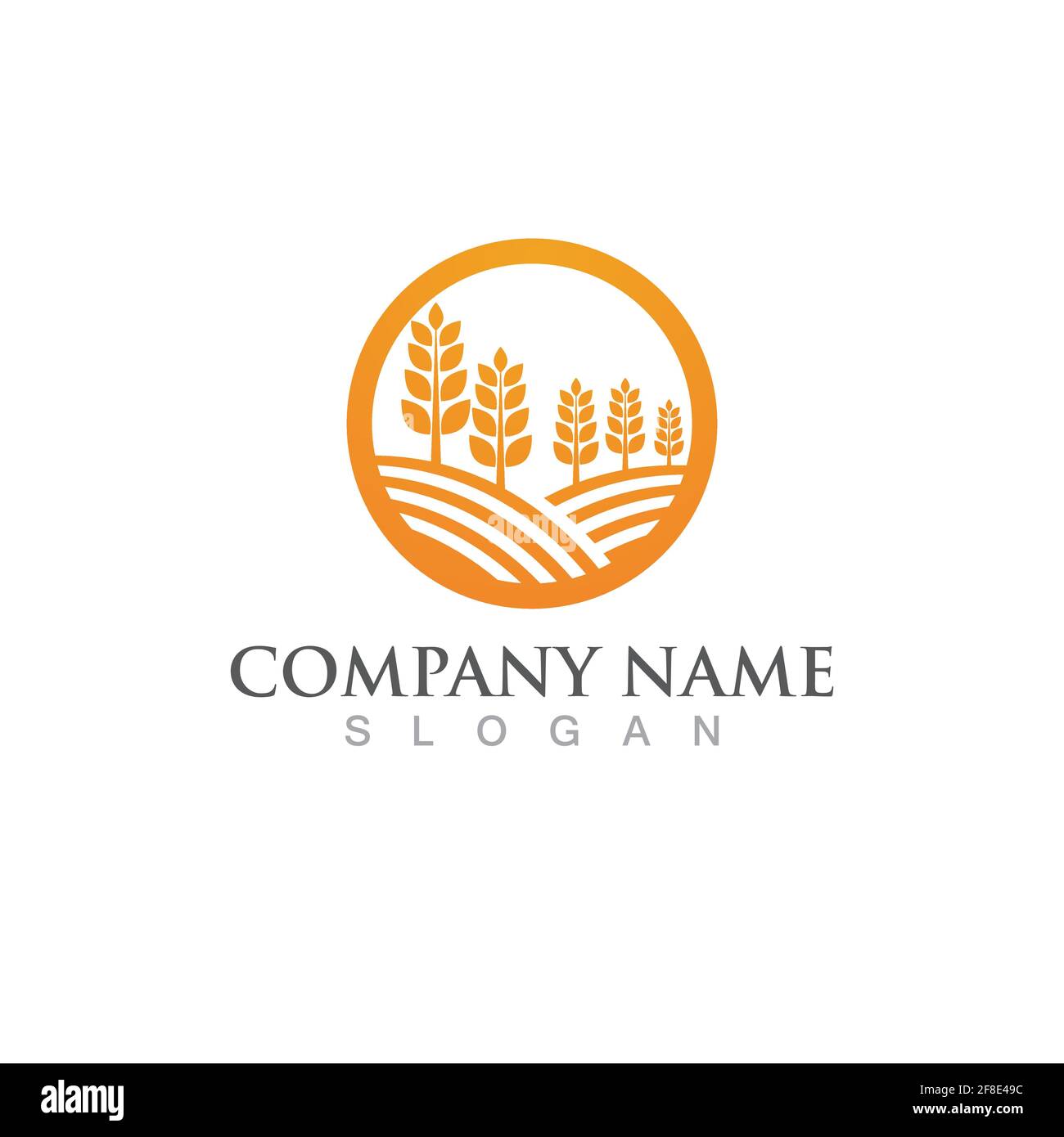 Farm agriculture organic logo icon illustration Stock Vector Image ...