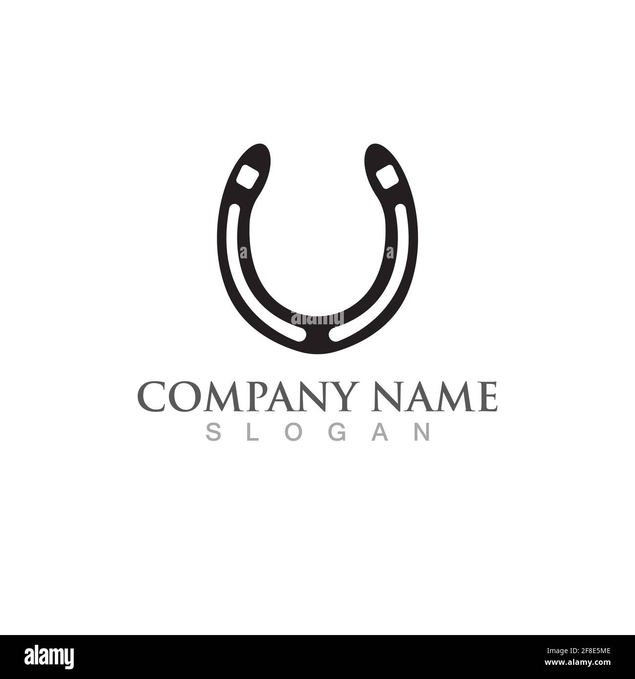 Horseshoe logo and symbol vector Stock Vector