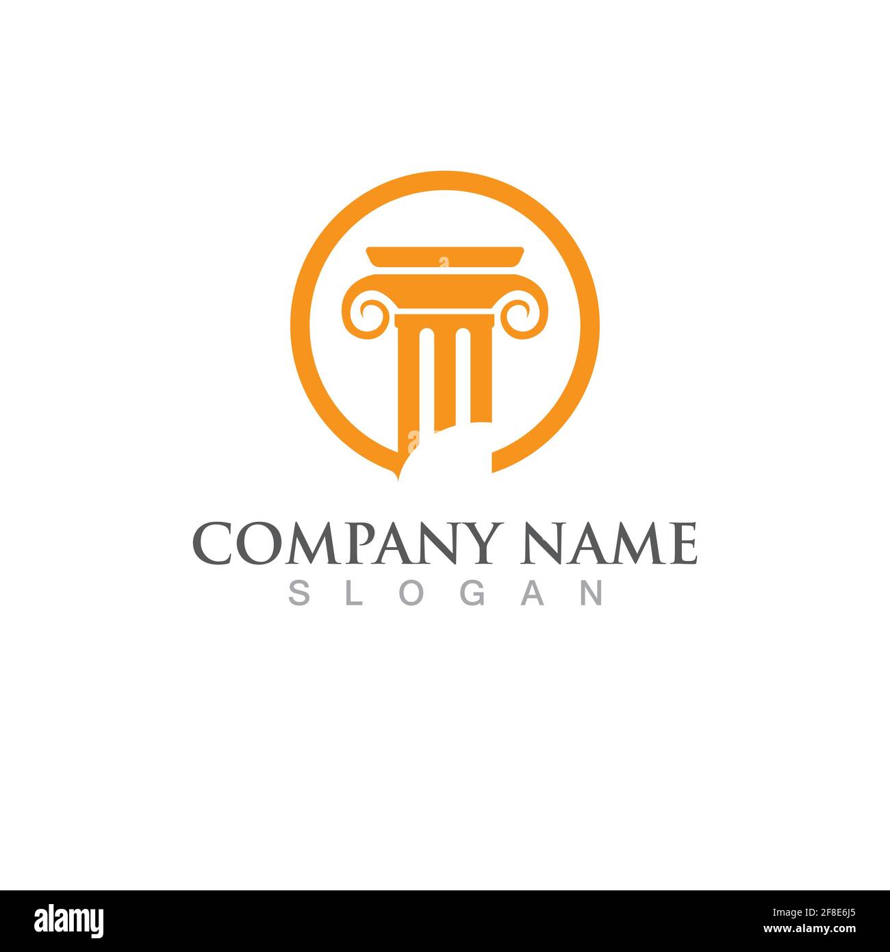 pillar vector logo and symbol template design Stock Vector