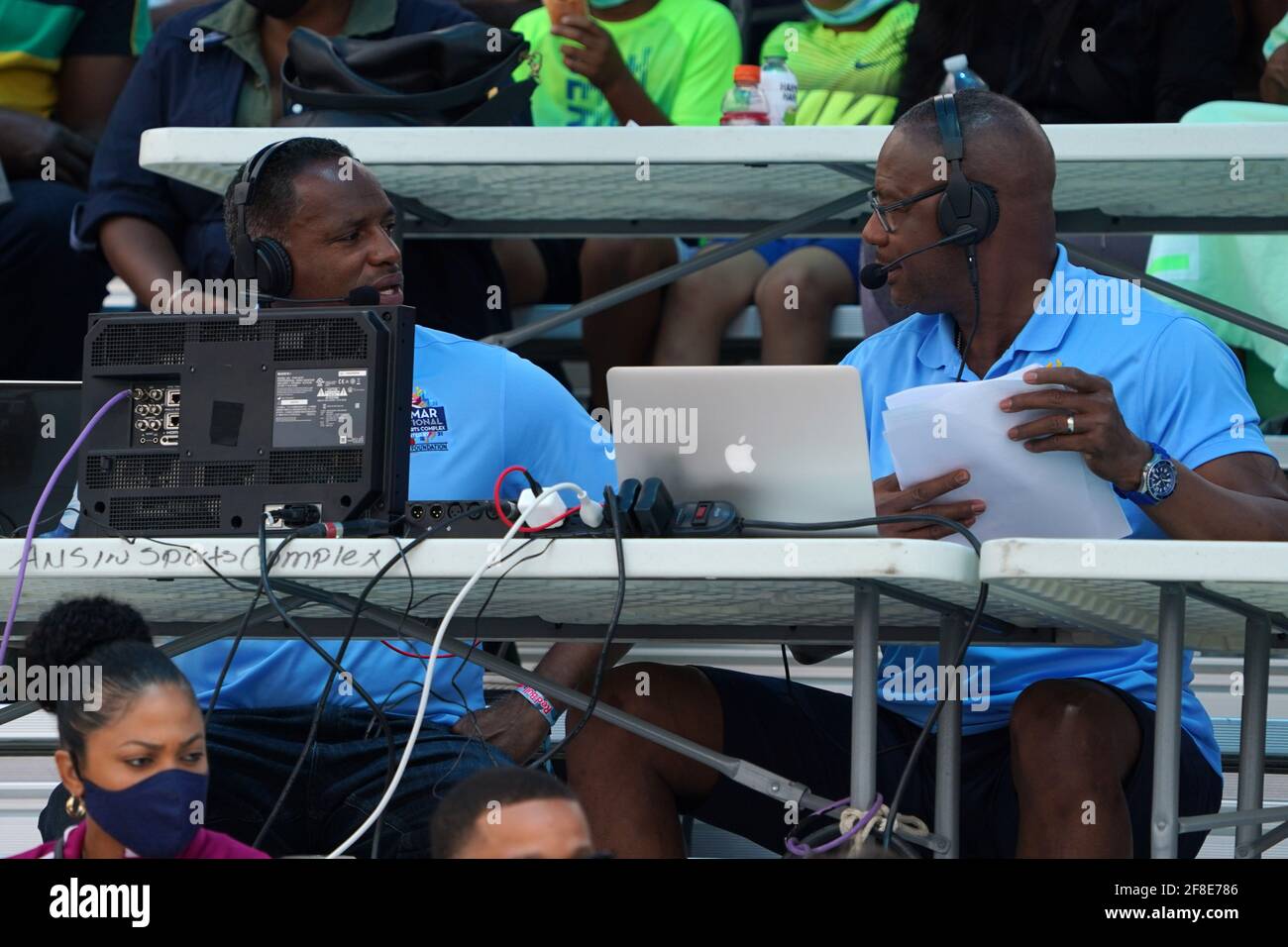 Miramar, United States. 10th Apr, 2021. NBC Sports broadcaster Ato