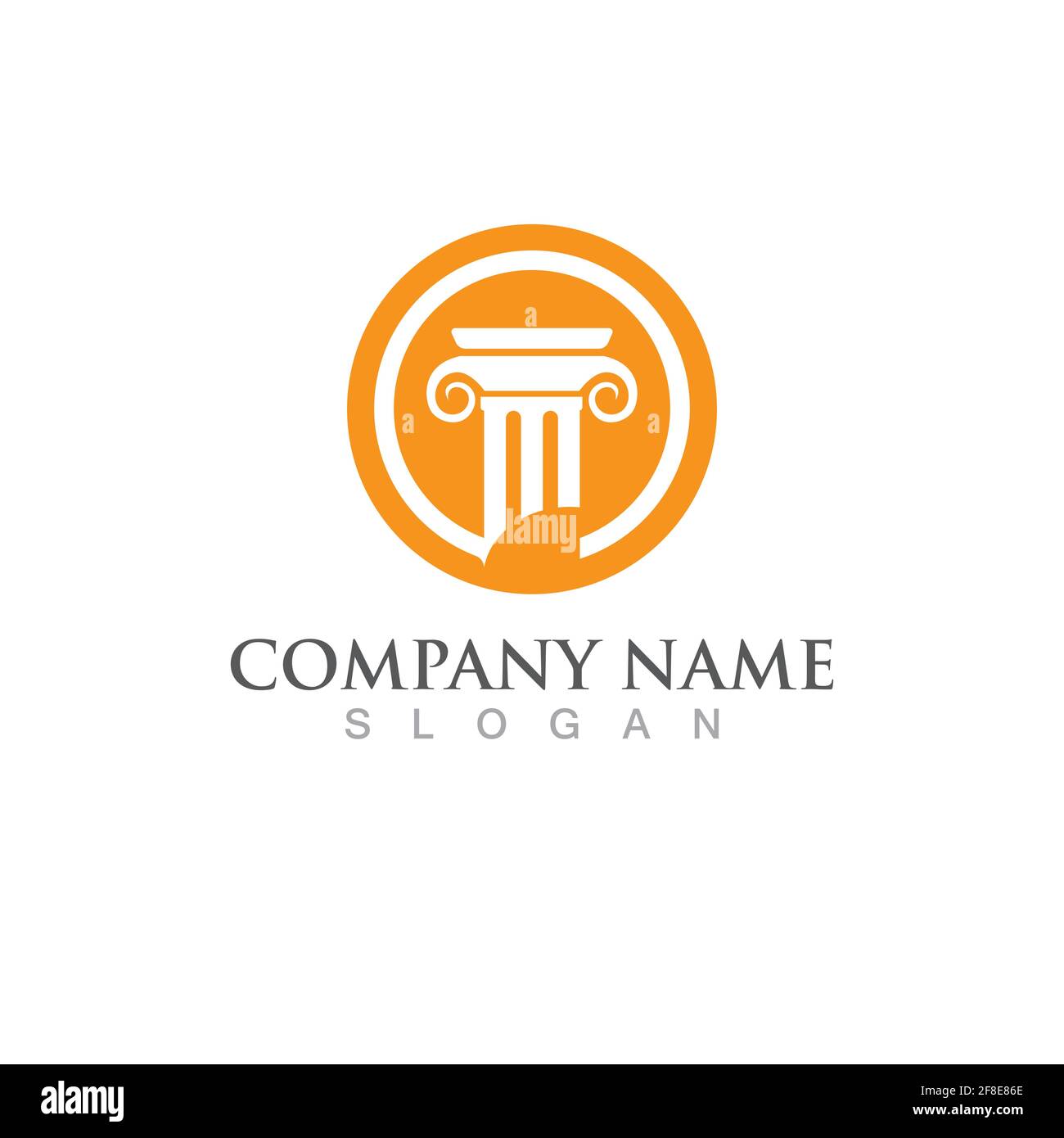pillar vector logo and symbol template design Stock Vector Image & Art