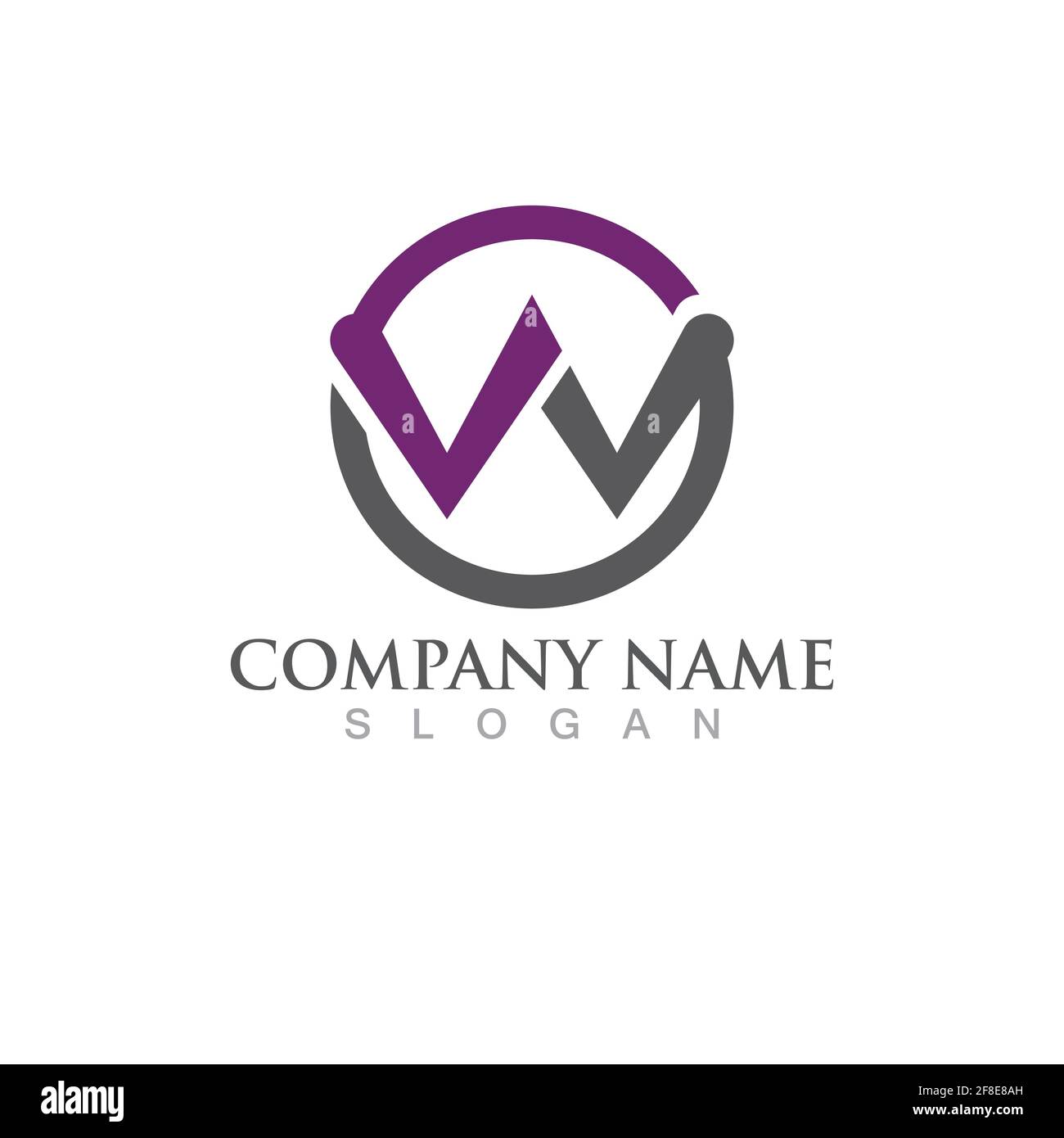 w Letter Logo Template vector illustration design Stock Vector