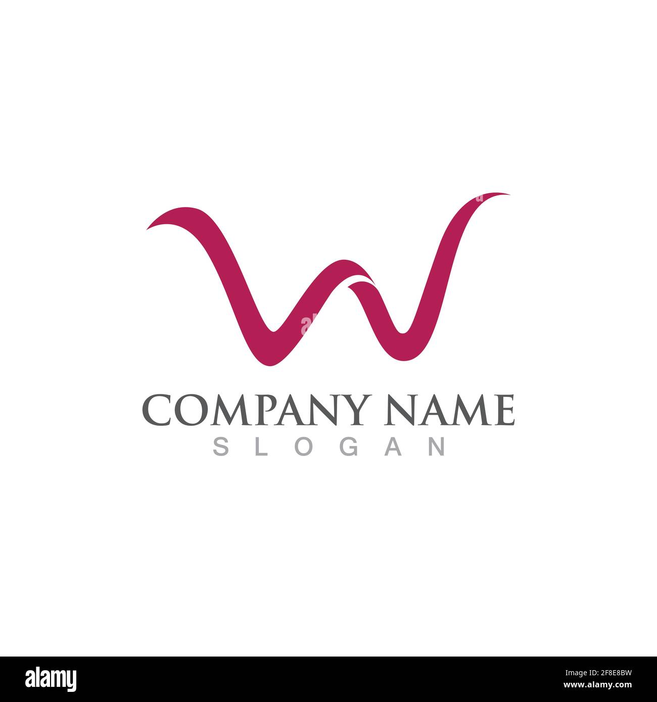 w Letter Logo Template vector illustration design Stock Vector