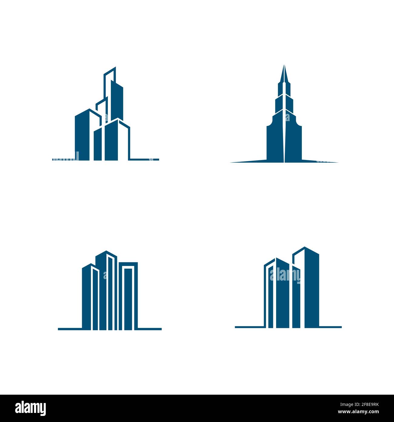 Modern simple square line art building Stock Vector Image & Art - Alamy