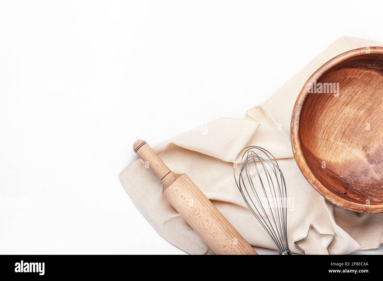 Set of kitchen utensils on white background Stock Photo - Alamy