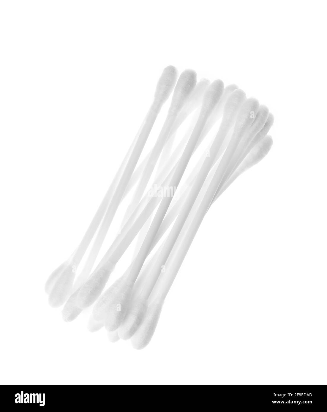 Cotton swabs on white background Stock Photo Alamy