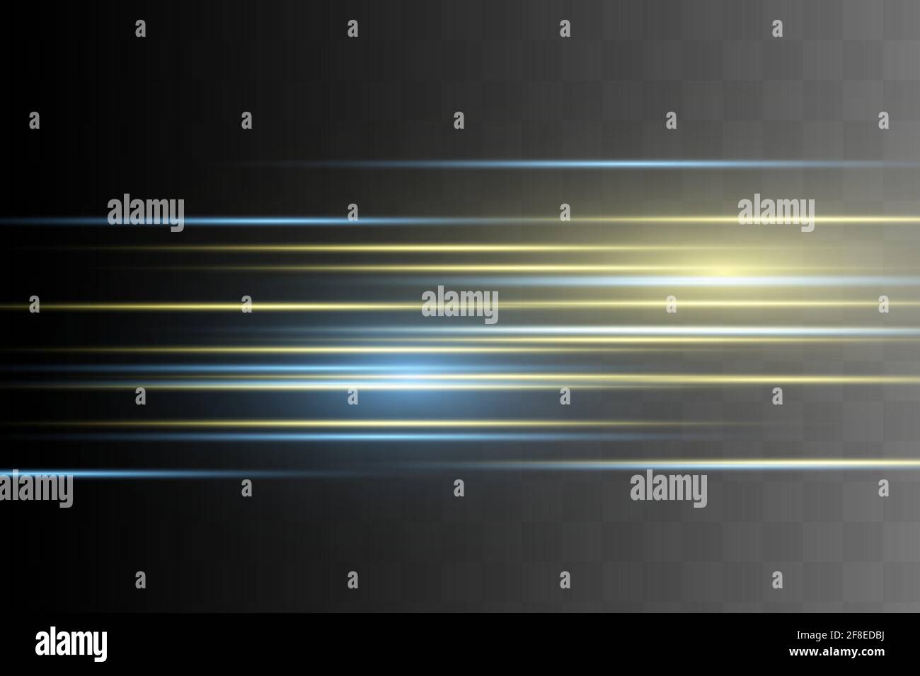 Abstract orange laser beam. Transparent isolated on black background ...