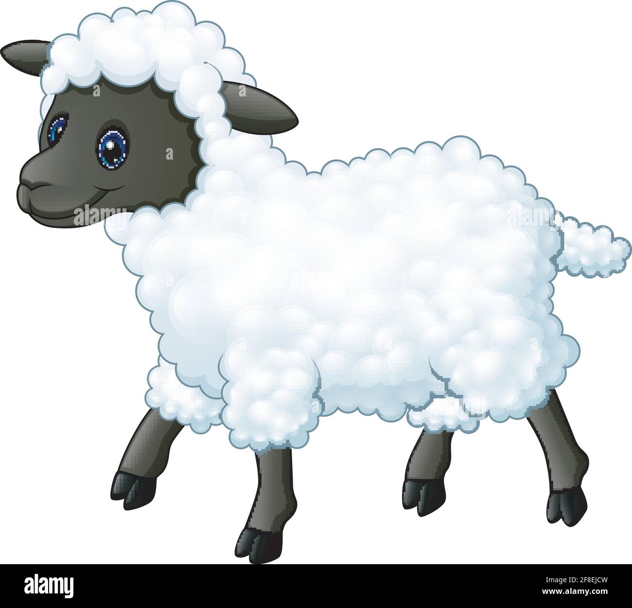 Vector illustration of Cute sheep cartoon Stock Vector Image & Art - Alamy