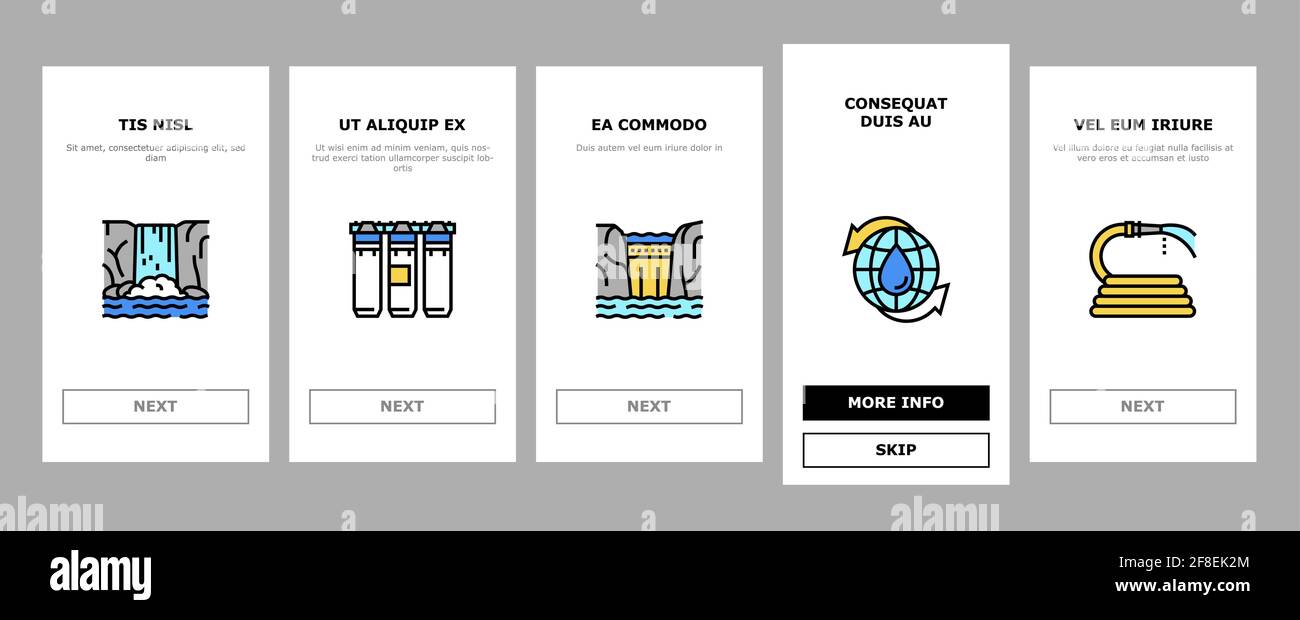 Water Purification Onboarding Icons Set Vector Stock Vector Image & Art ...