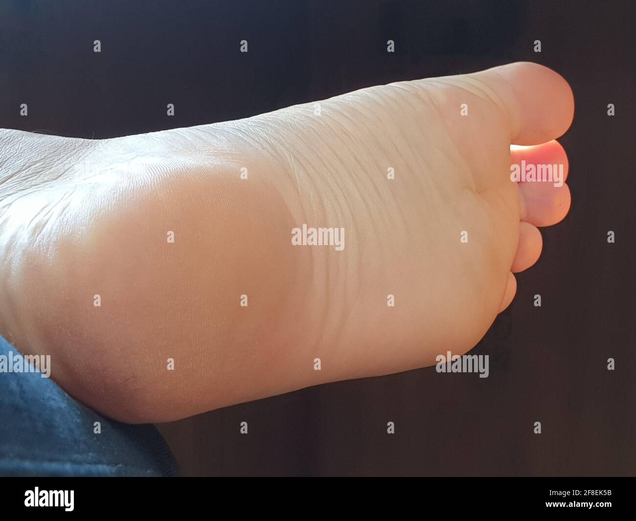 Foot lower side with heel and foot sole including fingers body parts and  human healthcare Stock Photo - Alamy