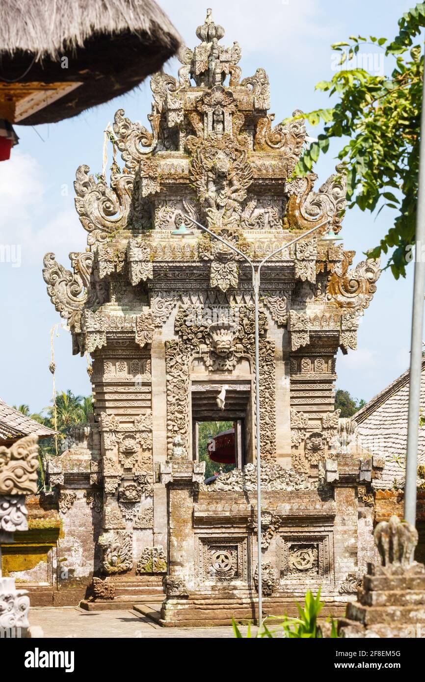 Balinese Hindu village temple, Bali, Indonesia Stock Photo