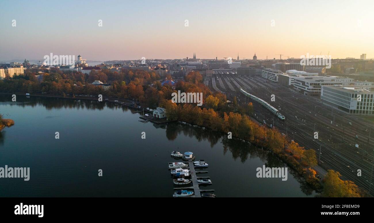 Helsinki autumn evening Stock Photo