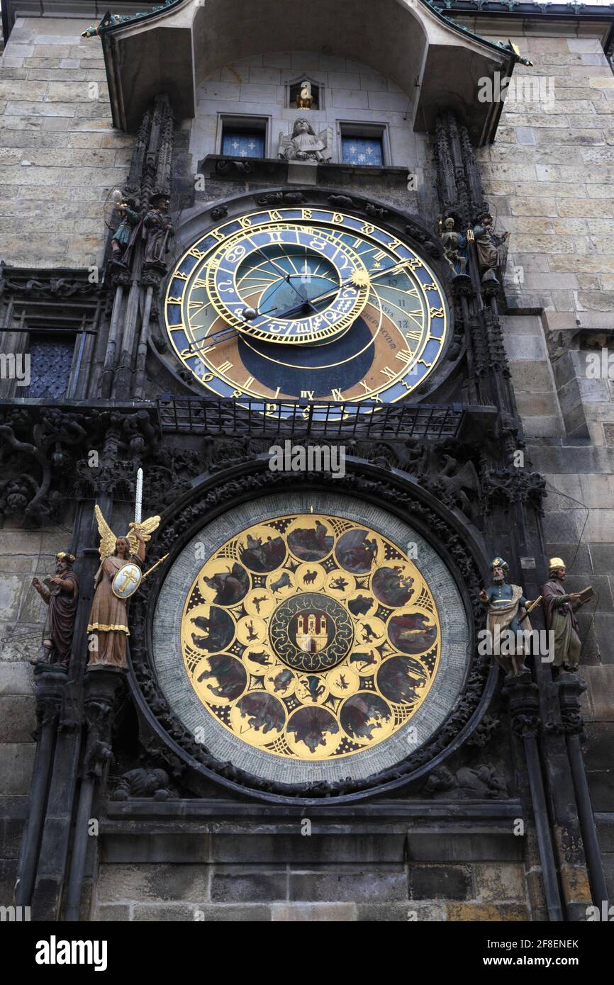 View of prague astronomical clock in Czech republic Stock Photo Alamy