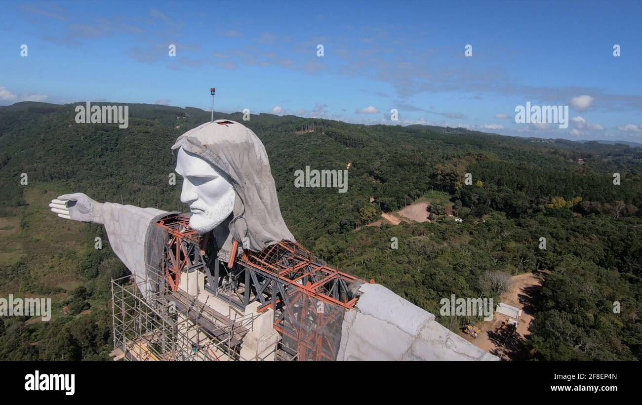 13 April 21 Brazil Encantado The Statue Of Christ The Protector Is Under Construction The Statue Conceived By Artists Genesio Gomes Moura And Markus Moura Is To Be 37 Meters High Seven 13 April 21 Brazil Encantado The Statue Of Christ The Protector Is Under Construction The Statue Conceived By Artists Genesio Gomes Moura And Markus Moura Is To Be 37 Meters High Seven