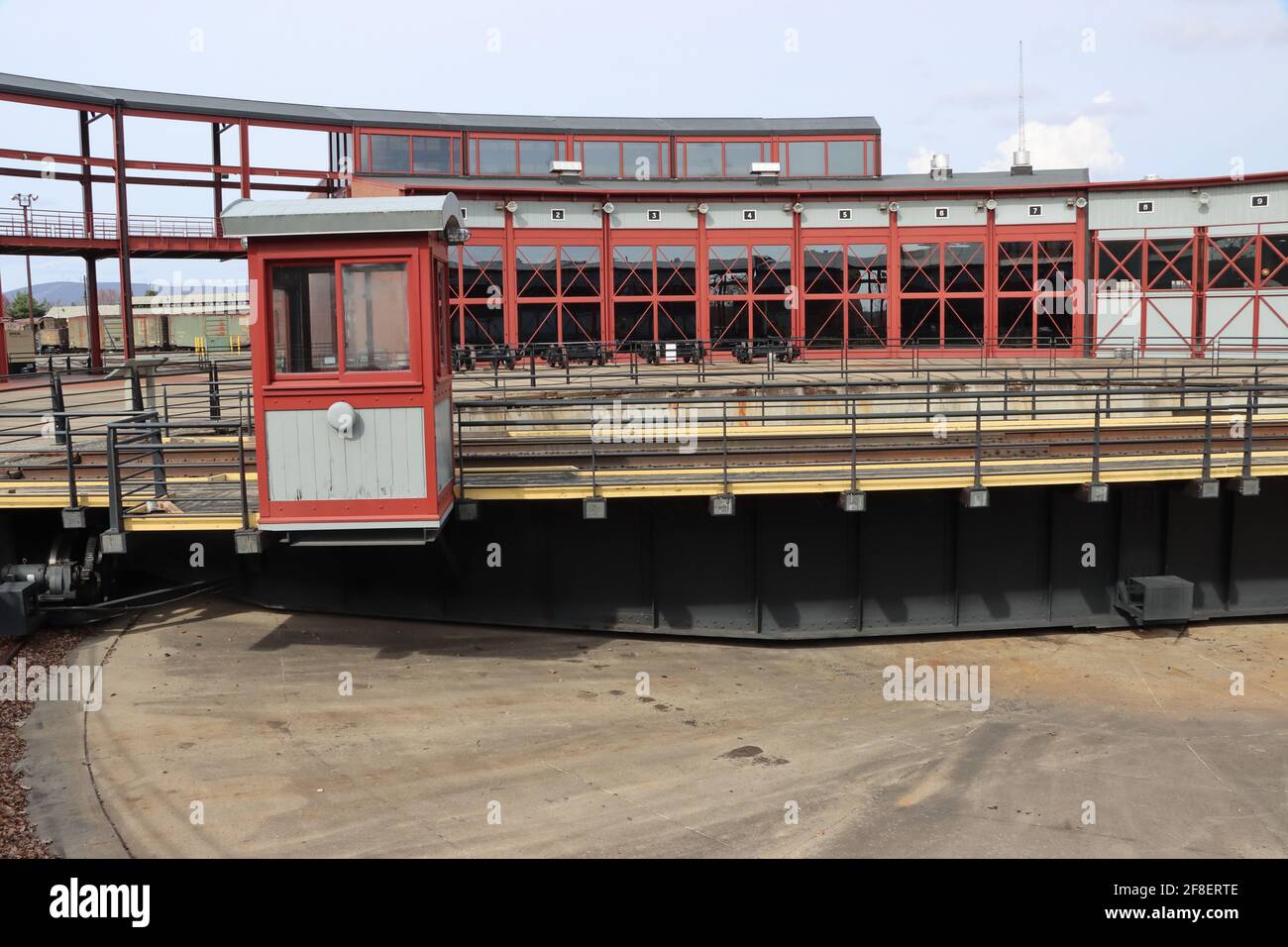 Steam Locomotive Turnstile at SteamTown Scranton PA USA Stock Photo