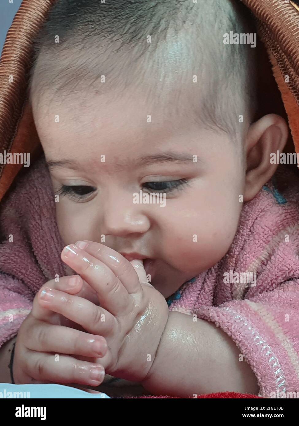 New born baby kid asian colour looks very beautiful Stock Photo Alamy