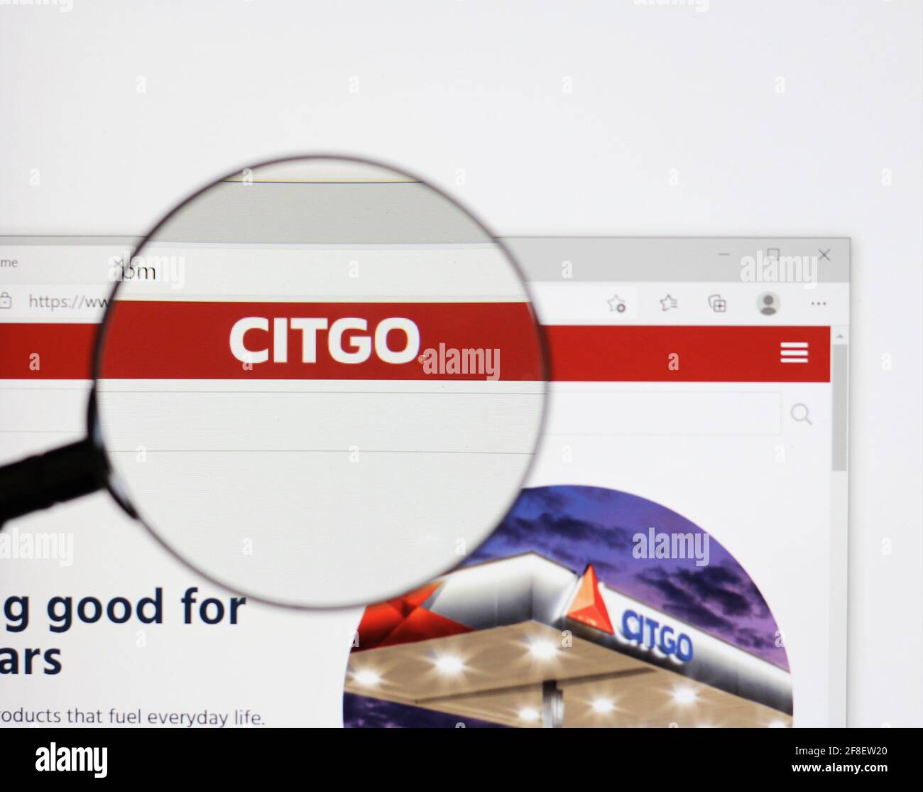 Citgo Petroleum Corporation or Citgo,  is a US based refiner, transporter and marketer of transportation fuels, lubricants, petrochemicals and other Stock Photo