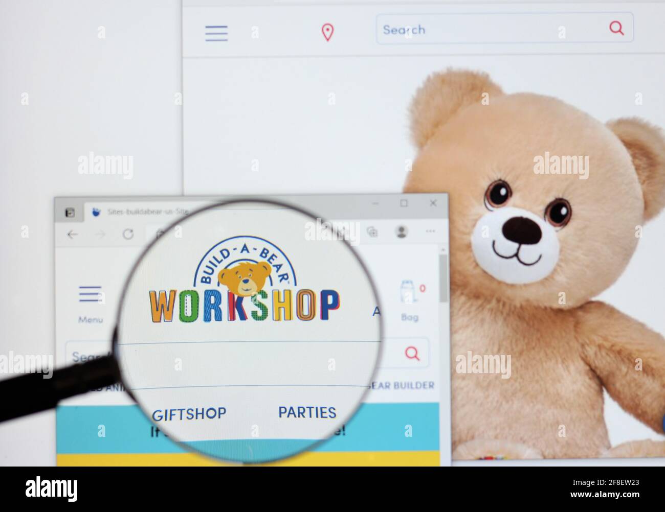 Build-A-Bear Workshop, Inc is an American retailer headquartered in Overland, Missouri that sells teddy bears and other stuffed animals and characters Stock Photo