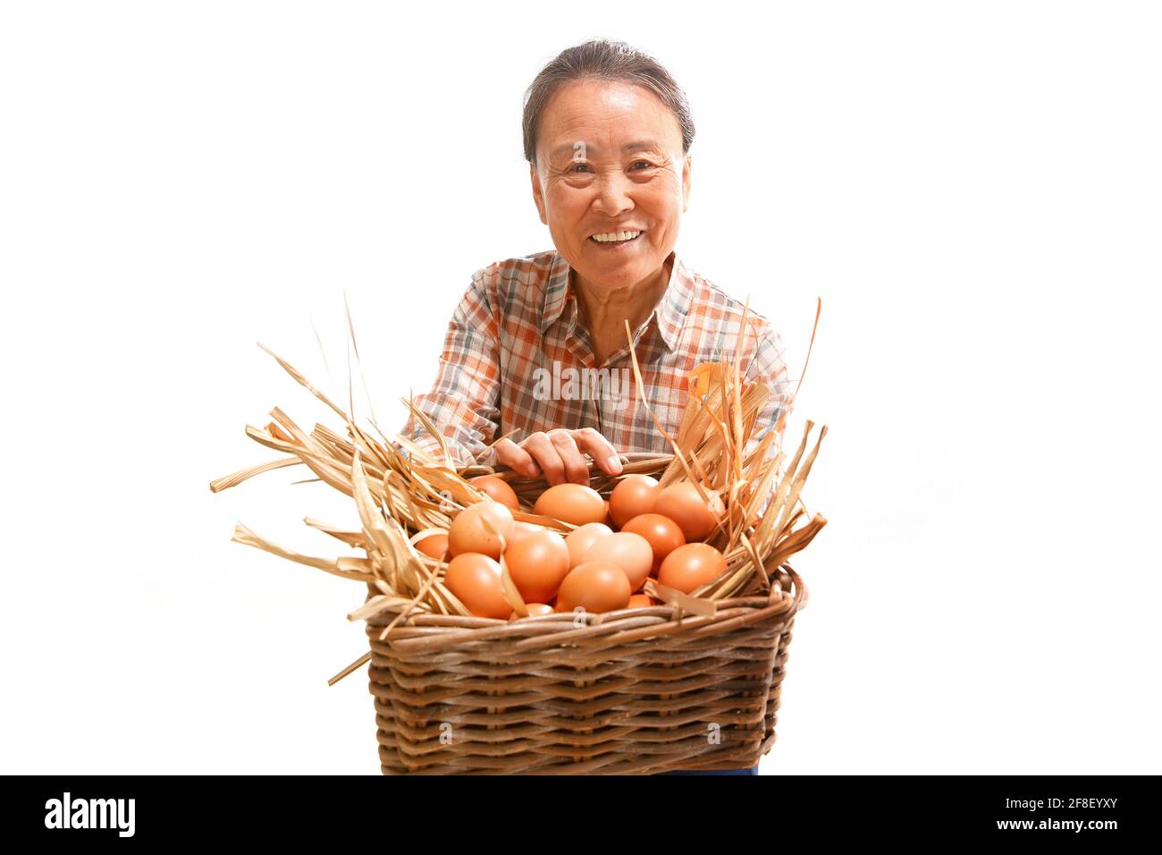 Farmers with eggs Stock Photo Alamy
