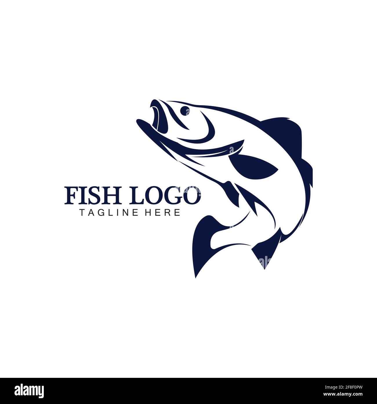 Fish abstract icon design logo template,Creative vector symbol of fishing  club or online shop Stock Vector Image & Art - Alamy