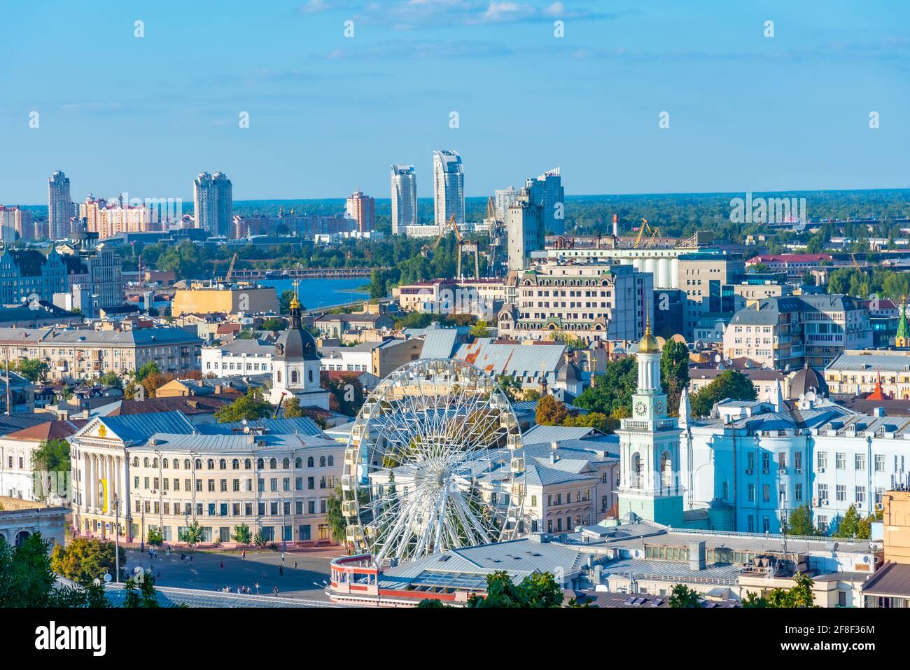 Aerial view of Podil district in Kiev, Ukraine Stock Photo - Alamy