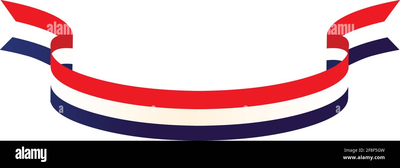 Patriotic ribbon vector isolated on white background Stock Vector Image