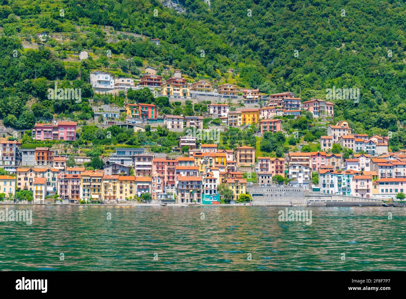 Colonno village and lake Como in Italy Stock Photo - Alamy