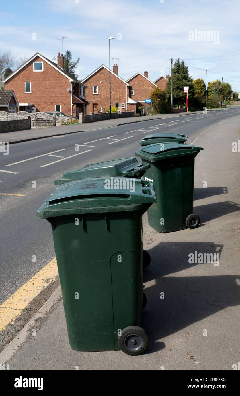 Nonrecyclable waste bins, Eastern Green, Coventry, West Midlands