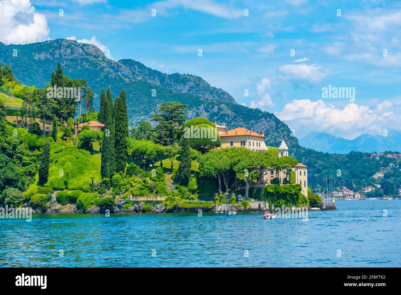 Villa del Balbianello at lake Como in Italy Stock Photo