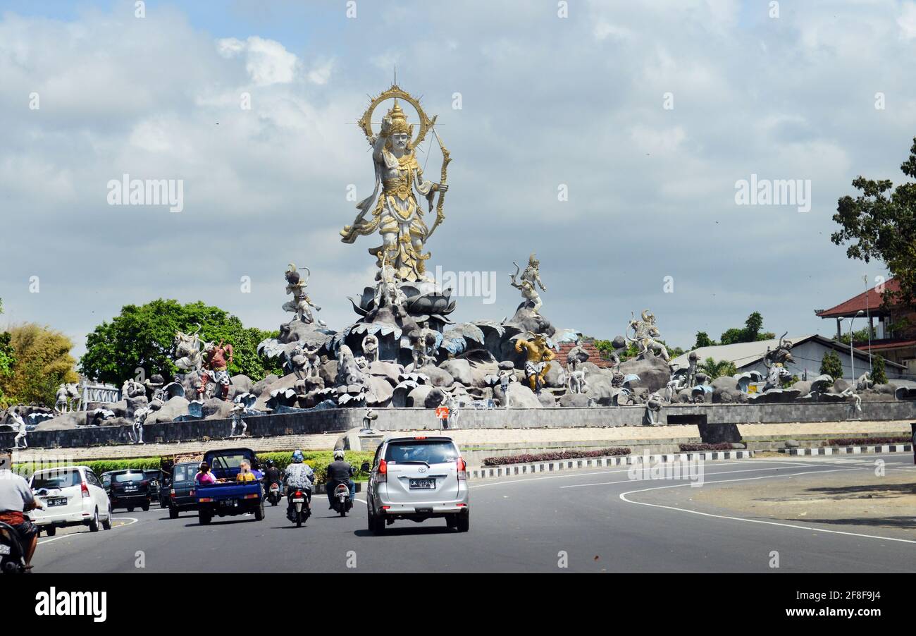 Titi Banda Statue in Denpasar, Bali, Indonesia. Stock Photo