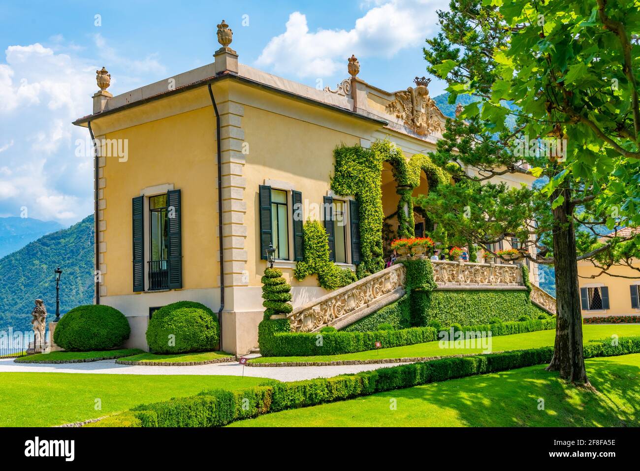 Villa del Balbianello at lake Como in Italy Stock Photo