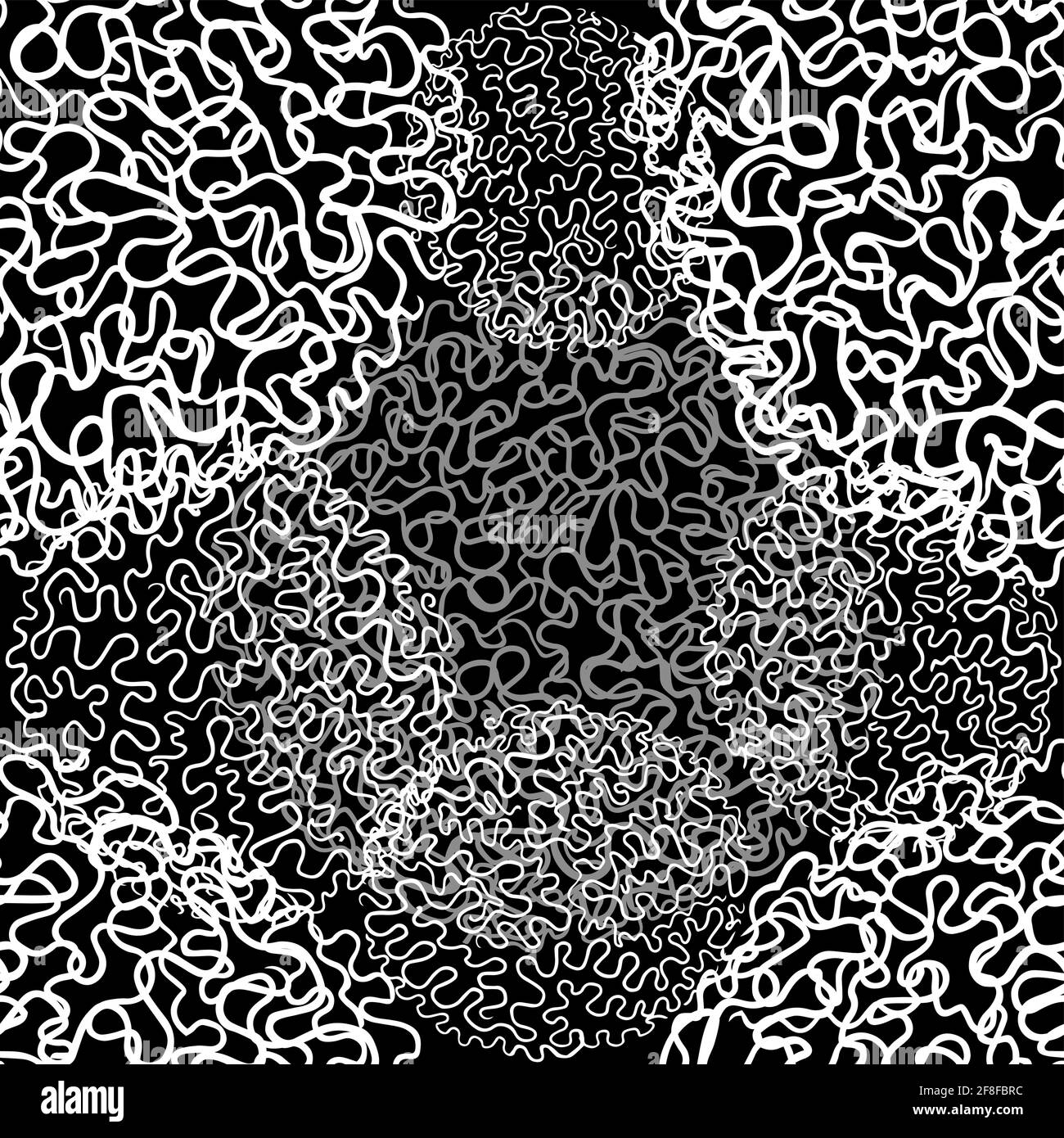 Seamless background from circles with hatching. Vector illustration ...