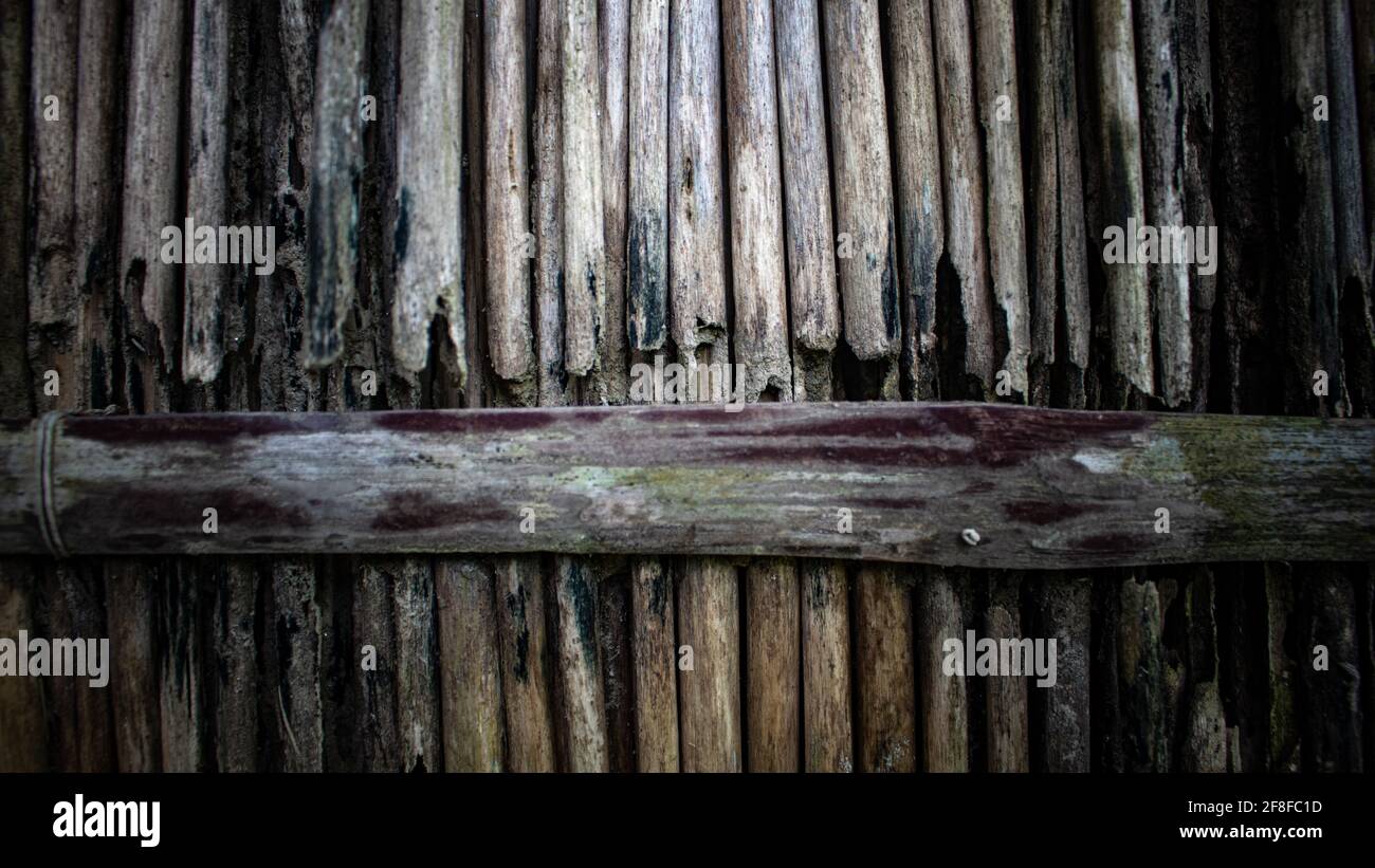 Old Jute Stick Wall Textured Wallpaper. Lovely jute stick walls