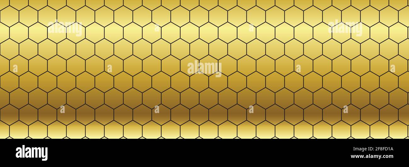 gold hexagon and black background Stock Vector
