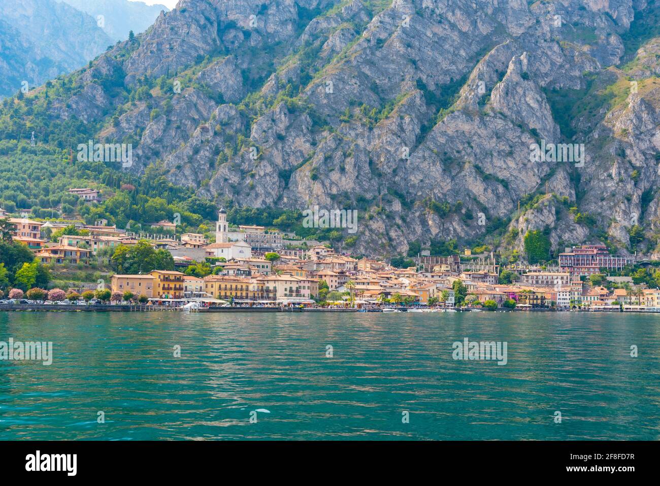 Lakeside promenade at Limone sul Garda in Italy Stock Photo - Alamy