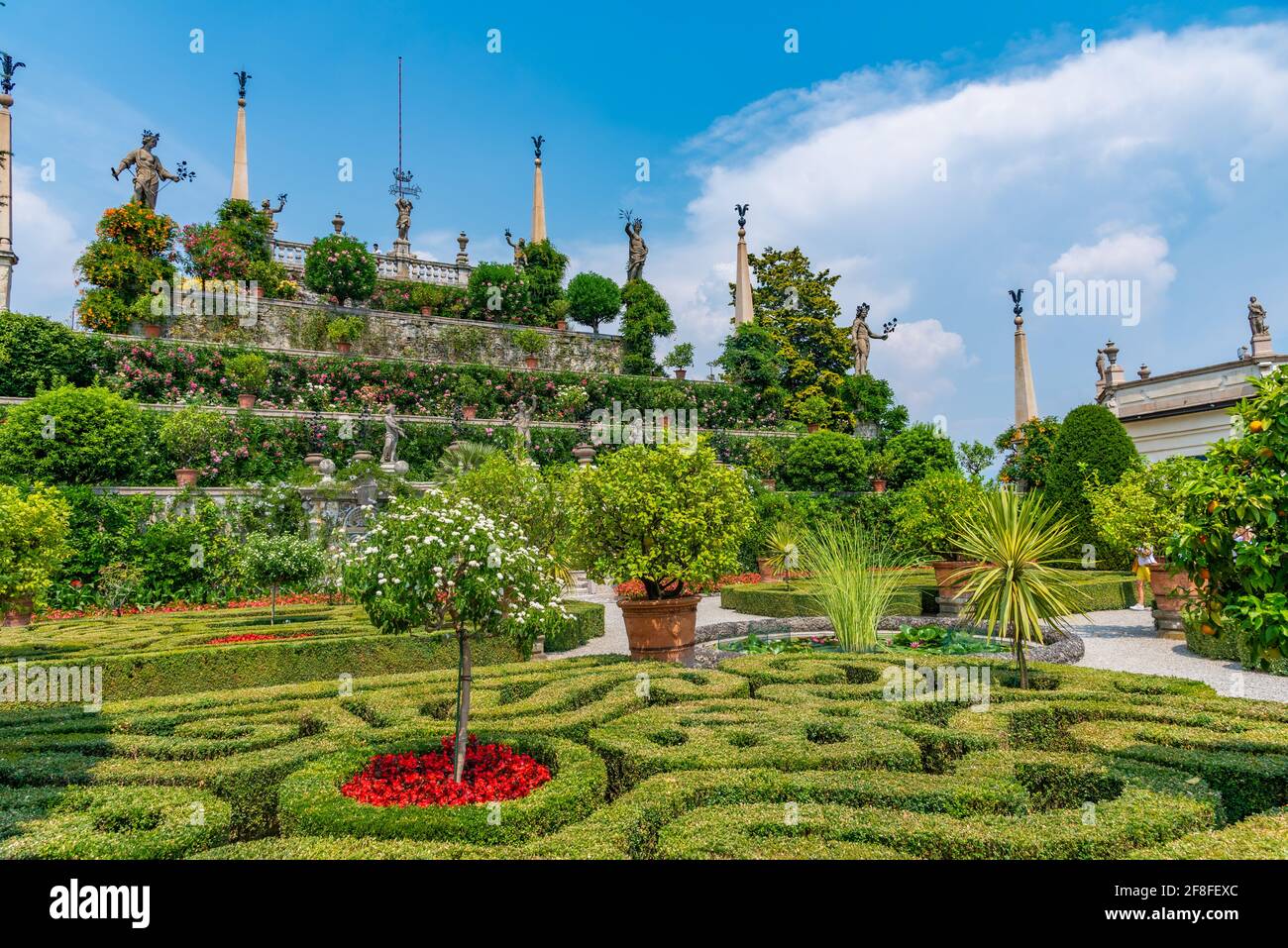 Gardens of the Borromeo Palace on Isola Bella, Italy Stock Photo - Alamy