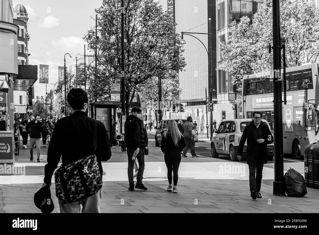 Along Oxford Street London Stock Photo - Alamy