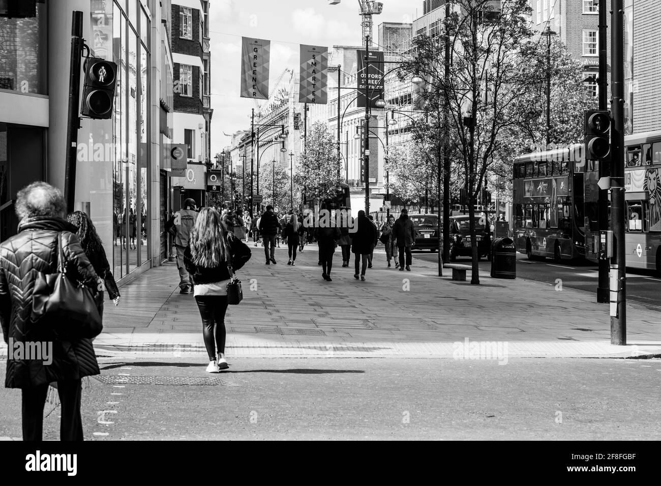 Along Oxford Street London Stock Photo - Alamy