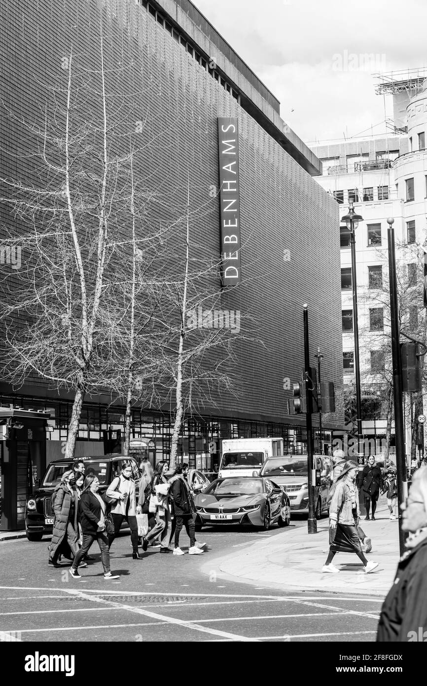 Along Oxford Street London Stock Photo Alamy