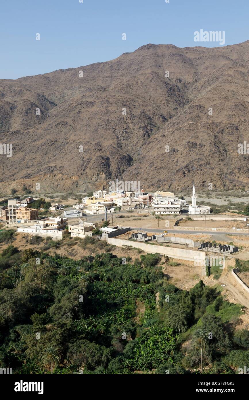 View From The Thee Ain Heritage Site In Al Baha Saudi Arabia Towards The Village Of The Same Name Stock Photo Alamy